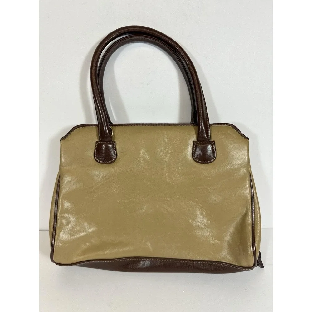 Capezio British Tan Brown Handbag Vtg 80s Faux Leather Purse